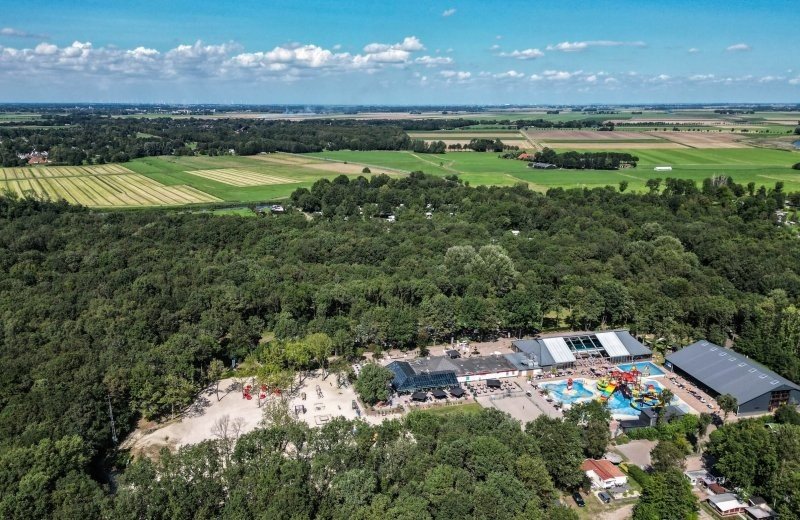 Vogelperspektive auf den Campingplatz Wedderbergen