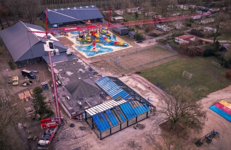 Bau der neuen Gastronomie Wedderbergens